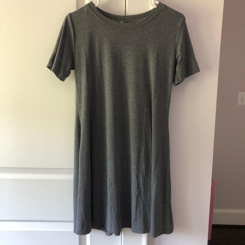 Grey simple T-Shirt dress